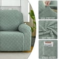 thumbnail image 3 of Eurhowing Recliner Sofa Slipcover for 2-Seater, Ultra-Stretch loveseat Couch Cover with Pockets, Anti-Scratch Furniture Protector, Green, 3 of 10
