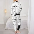 thumbnail image 6 of Wukai Doodle Cute Cat Print Women's Pajama Set - Soft Long Sleeve Sleepwear for Comfort and Style-X-Large, 6 of 9