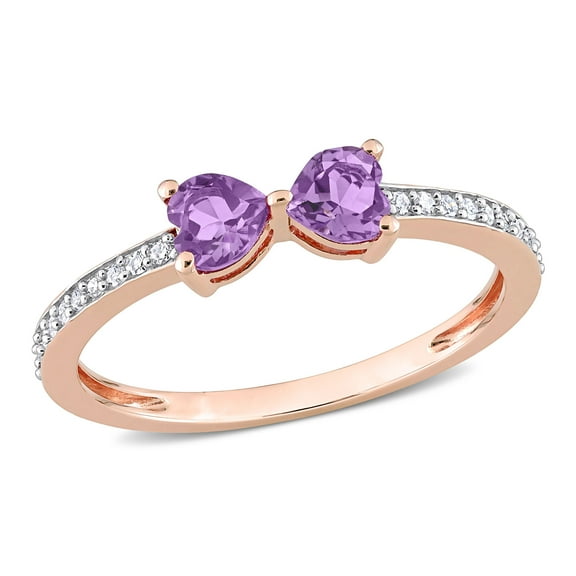 Everly Women's Amethyst 10k Rose Gold Ring