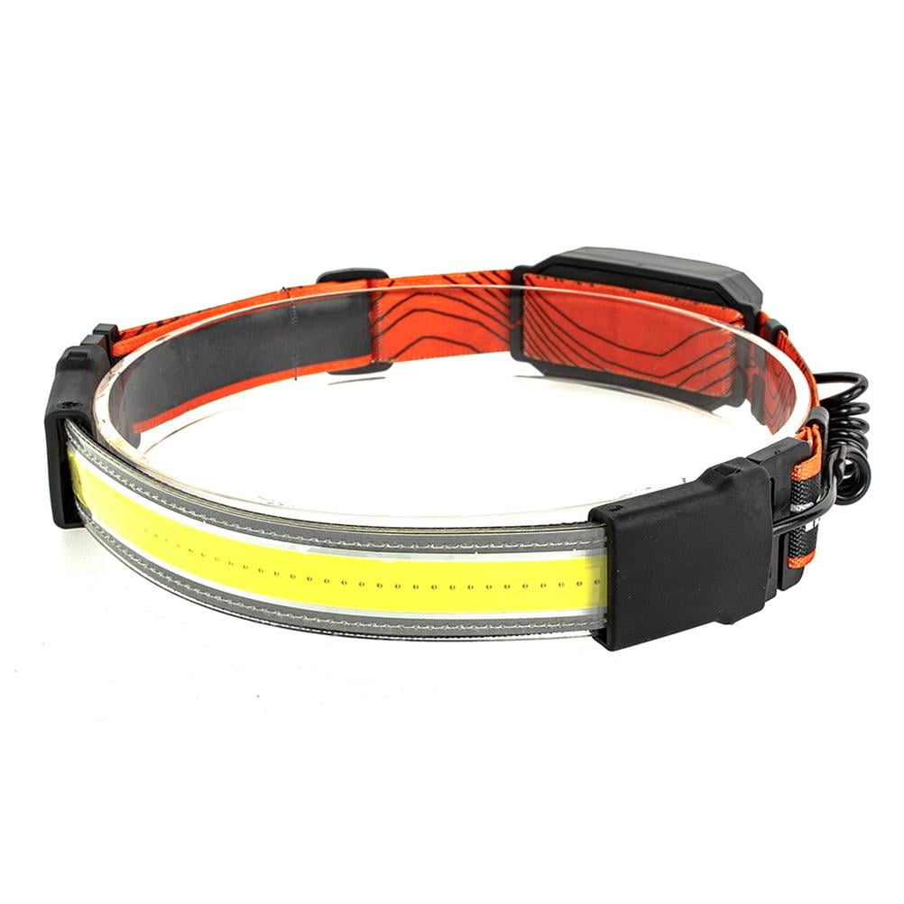 COB Floodlight Headlight USB Rechargeable Wide-Beam Headlamp 210°  Illumination with Red Light Light Modes LED Outdoor Lamp for Fishing 
