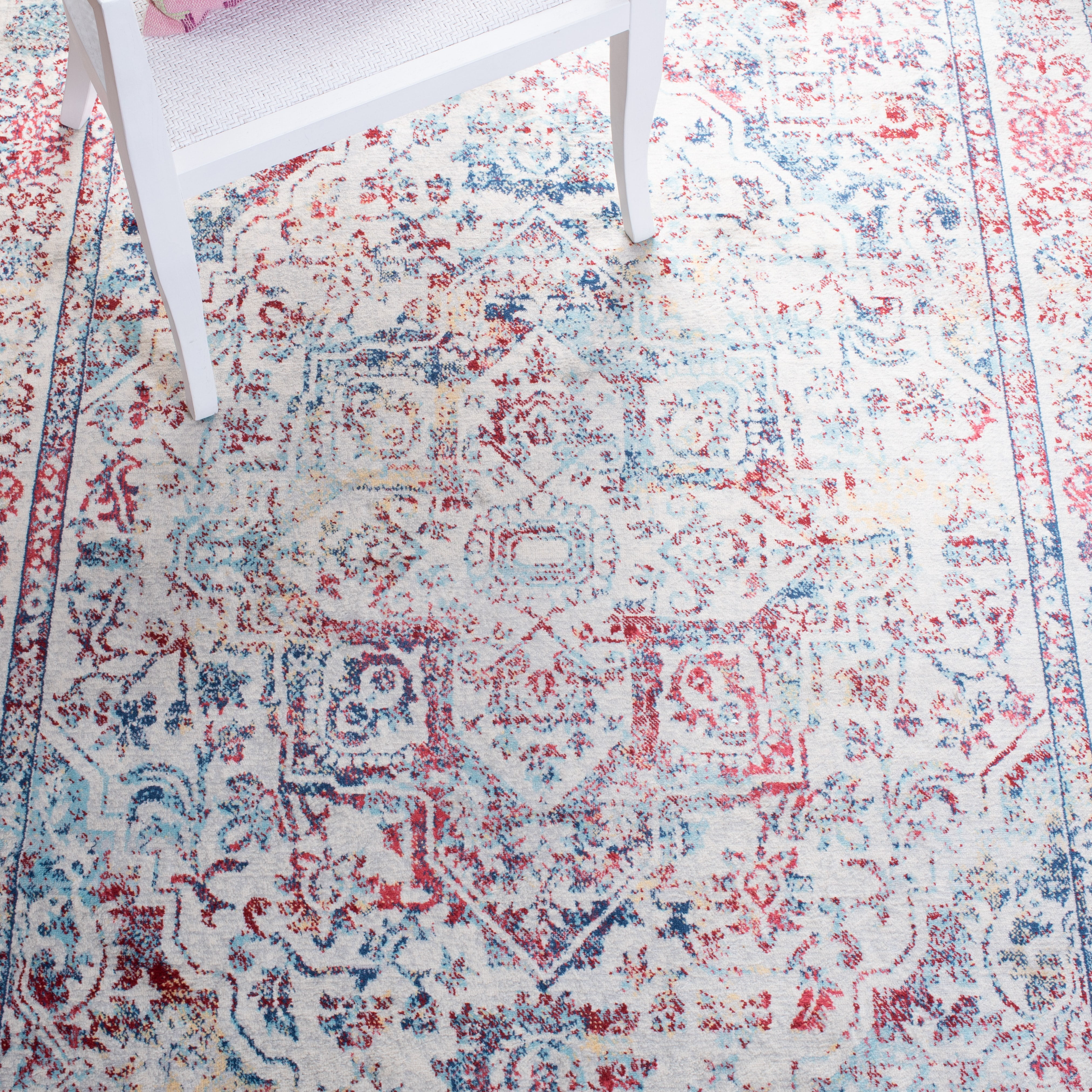 SAFAVIEH Brentwood Adams Oriental Area Rug, Ivory/Blue, 9' x 12'