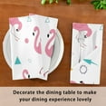 thumbnail image 6 of 4 Pack 20'' x20" Satin Table Napkins Dinner Napkins for wedding Party Decoration events Cute Flamingo Pattern, 6 of 6