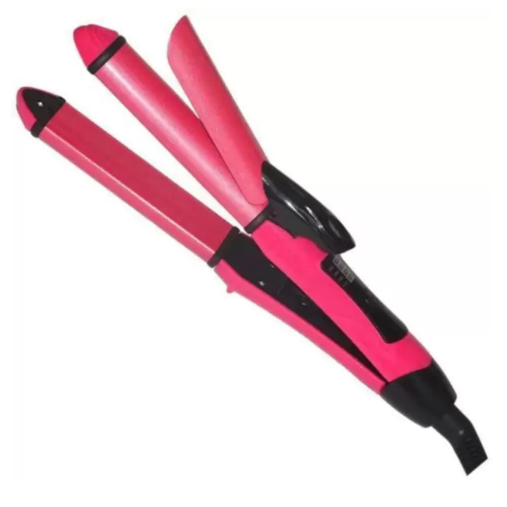 2 in 1 Salon Grade Hair Straightener and Hair Curler Curling Wand