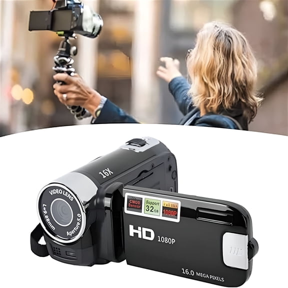 GJX Handheld Video Camcorder 1080P 16MP DV Camera 16x Digital Zoom Video Camera with 2.7in TFT Rotatable Screen and USB Cable Multicolor