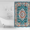 thumbnail image 4 of 72x78 Inch Shower Curtain Turquoise Boho Bathroom Decor Waterproof Fabric Bathtub Bath Curtains Decorative Ethnic Aztec Southwest Abstract Pattern Extra Long Shower Curtain Set with Hooks, 4 of 6