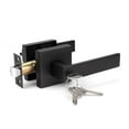 thumbnail image 1 of Manilla de puerta KNOBWELL, palanca de entrada resistente con llave, negro mate, 1 of 7