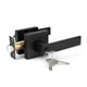 thumbnail image 1 of Manilla de puerta KNOBWELL, palanca de entrada resistente con llave, negro mate, 1 of 7