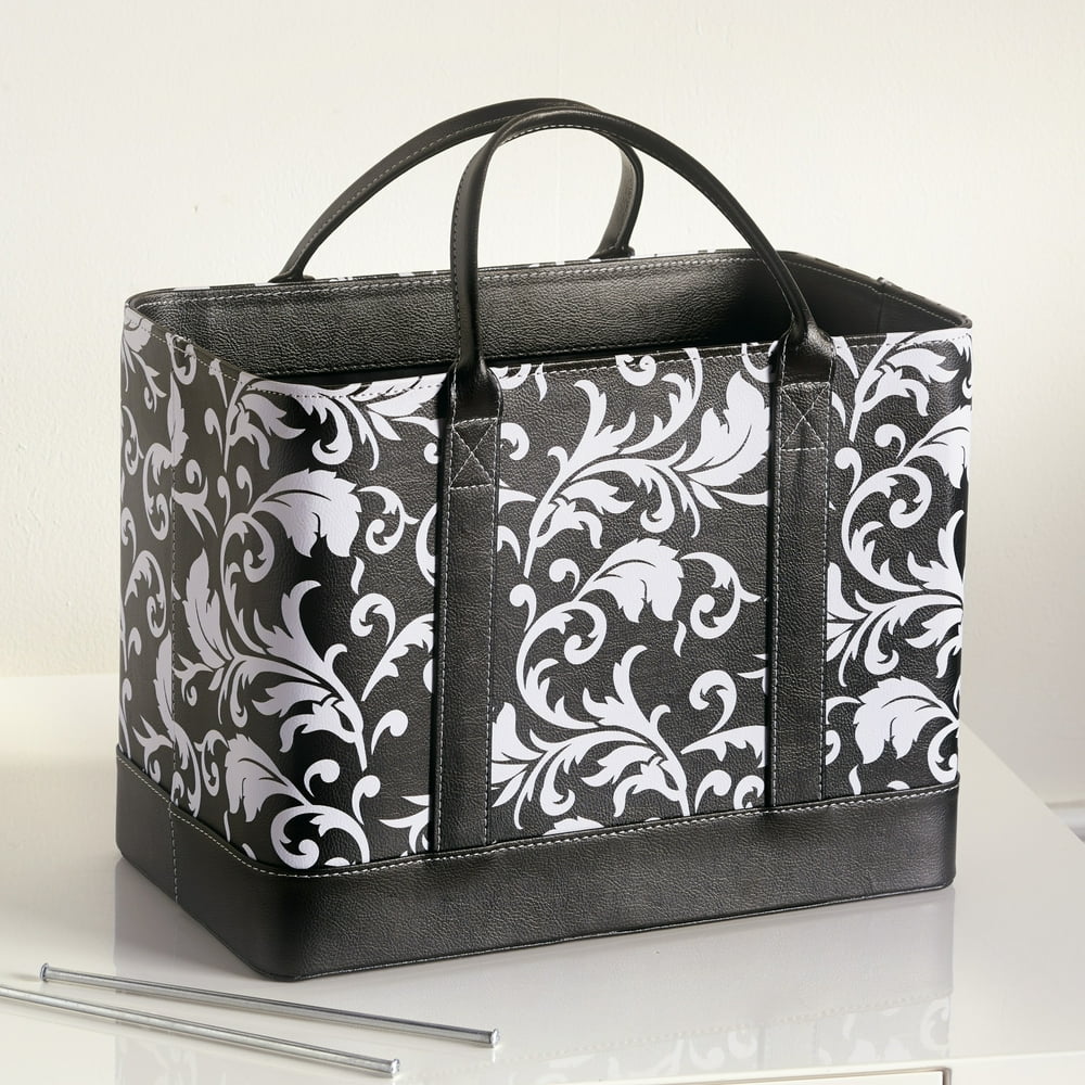 Chic File Organizer Tote Bag with Carrying Handles and Drop Strap