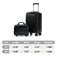 thumbnail image 5 of Pawverly 20" Carry-On Suitcase Set with 14" Cosmetic Case, ABS Spinner Luggage with Quick-Access Front Panel & Combination Lock, 5 of 18