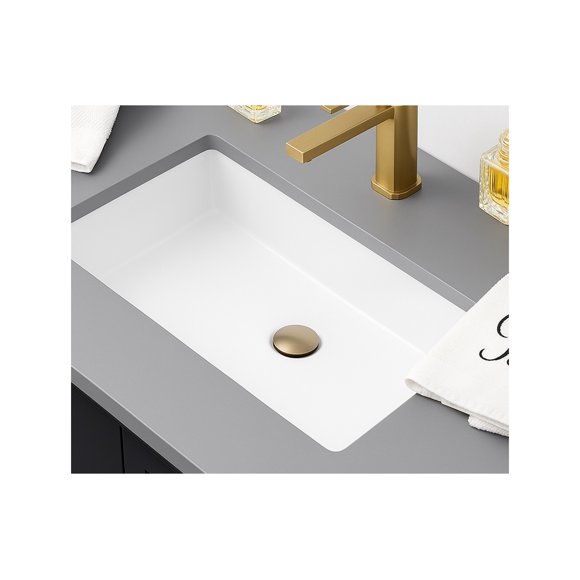 20 inch Rectangular White Ceramic vanity / vessel bathroom Sink - undermount