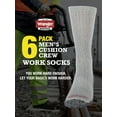 thumbnail image 4 of Wrangler Cushion Crew Work Socks for Men, Solid Print, Size 10-13, 6 Pairs, 4 of 5