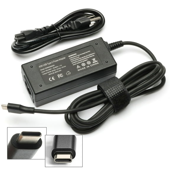 45W USB C Type C Laptop Charger for HP Chromebook X360 Spectre x360 /Pavilion X2/Spectre x2/EliteBook/Elite X2,  Lenovo ThinkPad/IdeaPad Adapter
