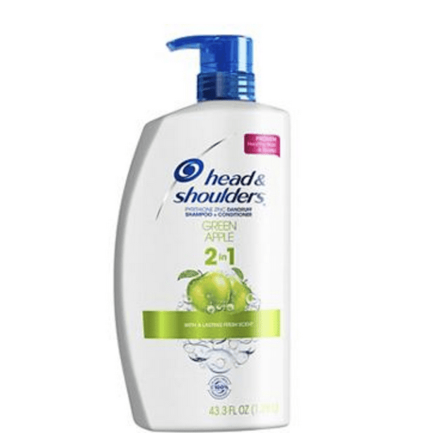 Head and Shoulders Green Apple AntiDandruff 2 in 1 Shampoo and Conditioner 2 pack, 43.3 fl. oz