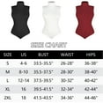 thumbnail image 5 of Vaslanda Women's Mock Turtleneck Sleeveless Tank Tops Ribbed Bodysuit, 5 of 5