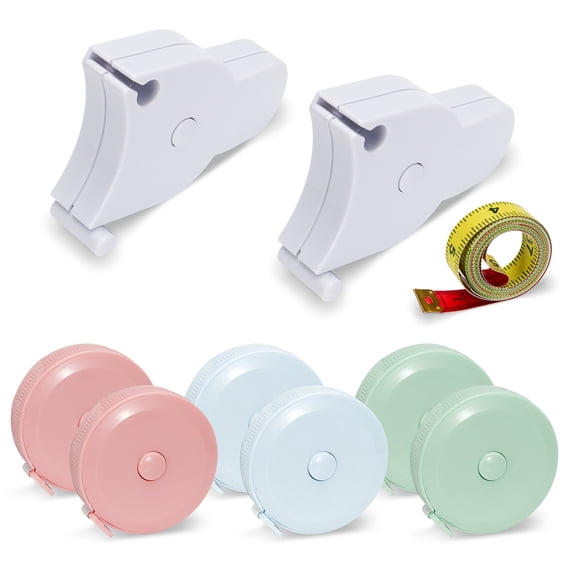 LELE LIFE 9pcs Tape Measure Body Measuring Tape, Soft Retractable Measurement Tape for Body Fabric Cloth Sewing Tailor Clothing Seamstress Waist Weight Loss, 150cm/60in