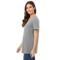 thumbnail image 3 of Woman Within Plus Size Perfect Short-Sleeve V-Neck Tunic, 3 of 6