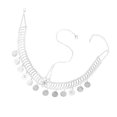 thumbnail image 1 of Cadena para la cabeza, joyería para la frente, regalo bohemio, decoración de moda, joyería para el cabello Plata, 1 of 9
