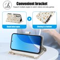 thumbnail image 2 of Tianyeda for Samsung Galaxy A16 Case Wallet Card Holder Zipper Leather Flip Cover Crossbody Wrist Strap with Stand A3, 2 of 5