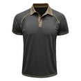 thumbnail image 4 of Krdevn Men's Spring Short Sleeved Lapel T Shirt Casual Versatile Short Sleeved Bottoming Shirt,L, 4 of 7