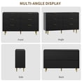 thumbnail image 5 of Fluted Dresser For Bedroom,Modern Chest Of Drawers Bedside Nightstand With Metal Legs&Gold Handle,Wood Side Table Closet Storage Dresser Organizer For Living Room Entryway, 5 of 7