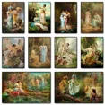 thumbnail image 2 of Reproducciones de pinturas de Hans Zatzka, estética renacentista, impresiones, póster, dama noble en el jardín, pintura en lienzo, arte de pared, cuadros, 2 of 5