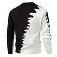 thumbnail image 3 of Rohuuque Men's Crewneck Pullover Sweater Soft Casual Knitted Sweaters Color Blocked Classic Pullover Sweaters with Ribbing Edge Black, 3 of 3