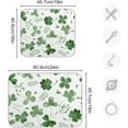 thumbnail image 3 of FREEAMG St. Patrick's Day Clover Dish Drying Mat Absorbent Reversible Drying Pad Dish Drainer Rack Mat for Kitchen Countertops Sinks, 16 x 18 Inch, 3 of 7