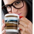 thumbnail image 2 of 3drose, a Framed on Top and Bottom Image of Geysers in Yellowstone, 11oz Two-tone Red Mug, 2 of 6