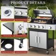 thumbnail image 6 of CIG GARDEN 4-Burner Propane Gas Grill and Griddle Combo with Side Burner, Cast Iron Grates, and Double-Wall Insulated Lid, 6 of 8