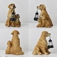 thumbnail image 4 of Garden Dog Statues Outdoor Decorations, Solar Lights Outdoor Puppy Statue, Outdoor Animal Statues with Solar Lantern for Patio, Lawn, Yard Art Decoration, Housewarming Garden Gift, 4 of 7