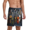 thumbnail image 2 of Fotbe Various Herbs And Spices In Spoons Pajama Shorts for Men, Men's Pajama Bottoms, Sleepwear,Short Pajama Pants-4X-Large, 2 of 9