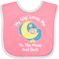 thumbnail image 3 of Inktastic Gigi Loves Me to the Moon and Back Boys or Girls Baby Bib, 3 of 4