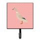 thumbnail image 1 of "Treasures West Harlequin Duck Pink Check Wall Hook, Small, Multicolor" Caroline's Treasures BB7858SH4, 1 of 1