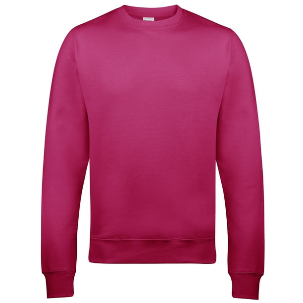 Awdis - Sudadera lisa con cuello redondo Unisex (Rosa Lipstick)