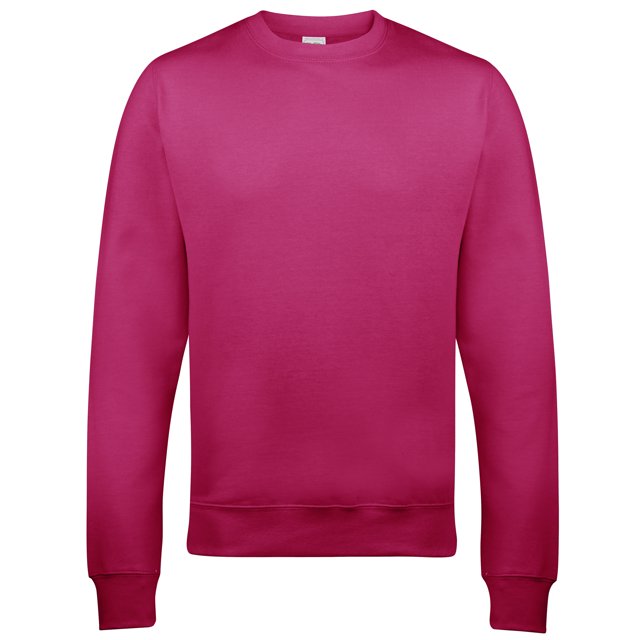 Awdis - Sudadera lisa con cuello redondo Unisex (Rosa Lipstick)