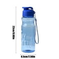 thumbnail image 3 of PRETXORVE 550ml Portable Solid Color Screw Cap Flip Student Outdoor Plastic Water Bottle Sealed Leak-proof Large Capacity Water Bottle, 3 of 6