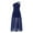 A Navy Blue, variant on YiZYiF Girls Shiny Beaded Party Dress One Shoulder Ruched Jumpsuit Romper Wedding Birthday Evening Prom Gown Pink 8