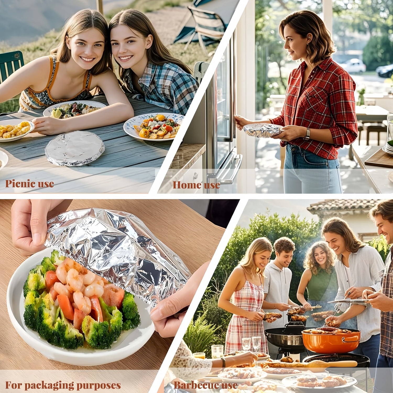 80Pcs Reusable Aluminum Foil Bowl Covers – Elastic Food Covers for Bread Proofing, Heat-Resistant, Food Storage, Kitchen and Outdoor Use, 8-13 Inch Diameter, 2 Sizes