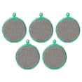 thumbnail image 2 of 5 Pcs Washing Dishes Sponges,Double-Sided Dishwashing Sponge Scrubber Round Non-Scratch Scrub Sponges Pads Kitchen Cleaning Tools for Dishes,Pots,Pans,Sink,Basin(Green), 2 of 8