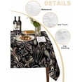 thumbnail image 2 of Boho Black Floral Table Cloth, Farmhouse Botanical Vintage Paisley Flower Waterproof Tablecloth for Square Tables, Reusable Washable Fabric Table Cover for Restaurant Kitchen Dining Tables 60"x60", 2 of 6