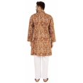 thumbnail image 4 of Atasi Indian Designer Kurta for Men Printed Long Sleeves Summer Ethnic Long Shirt, 4 of 7