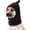 Black, variant on DOVACKA Junchl Dog Winter Hat, Winter Hats for Dogs, Noise Protection, Plush Flannel, Leopard Print, Medium, Polar Fleece / Flannel