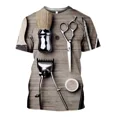 thumbnail image 1 of Camisa Con Estampado De Tijeras De Moda Con Uniforme De Barb, 1 of 2