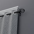 thumbnail image 6 of 2 Pack 3/4-Inch Diameter Decorative Single Window Curtain Rod with Round Twisted Cage Finials, 28-48 Inches, Black, 6 of 6
