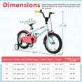 thumbnail image 3 of Costway 14" Kids Bike with Adjustable Saddle Handlebar Removable Training Wheels Handbrake Red, 3 of 10