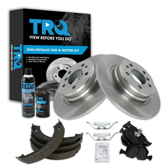 TRQ Rear Brake Pad & Rotor Kit BKA42472 Fits Select 1995-2001 BMW 740i , 1995-2001 BMW 740iL