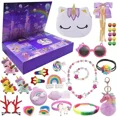 thumbnail image 4 of Calendario de Adviento de Navidad, caja con calendario de Adviento, disfraz de princesa, tocado, conjunto de joyas, lindos juguetes de unicornio, calendario de cuenta regresiva de 24 días, regalos de, 4 of 5