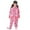 Hot Pink, variant on Wuxian Kids Rain Suit Dinosaur Rainbow Printed Rain Jacket With Pants Hooded Windproof Raincoat For Kid Rain Jacket,Dark Blue,6-7 Years
