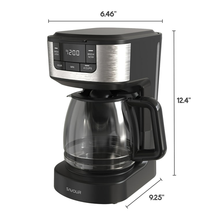 Savour 12-Cup Programmable Coffee Maker AC-Powered Brewing Machine