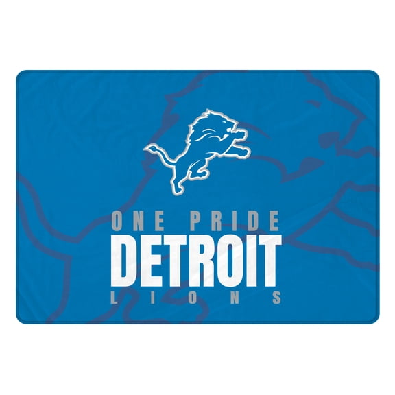 Pegasus Detroit Lions 60" x 90" Oversized Slogan Fade Ultra Cozy FAN-mily Blanket